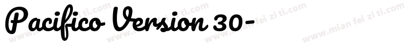 Pacifico Version 30字体转换
